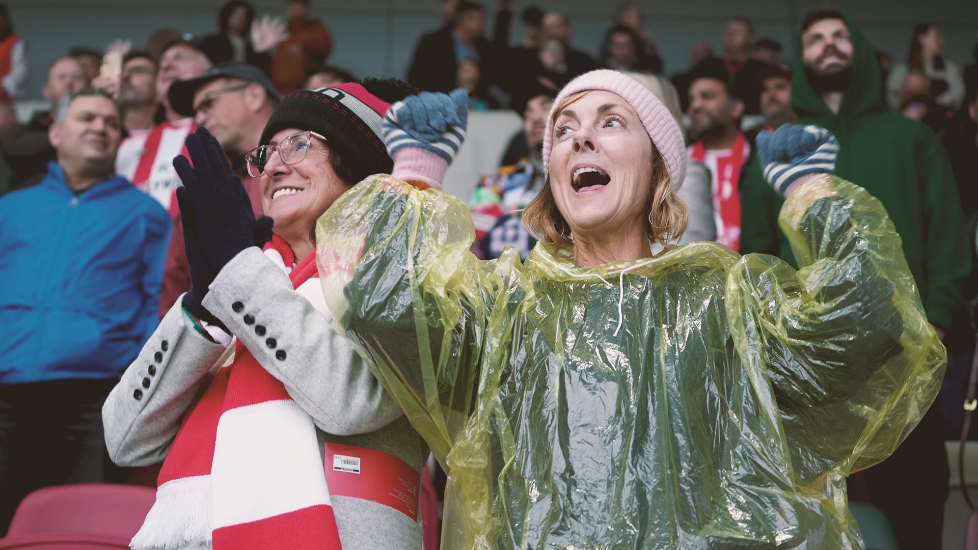 Singing in the rain: post-match celebrations at the Gtech